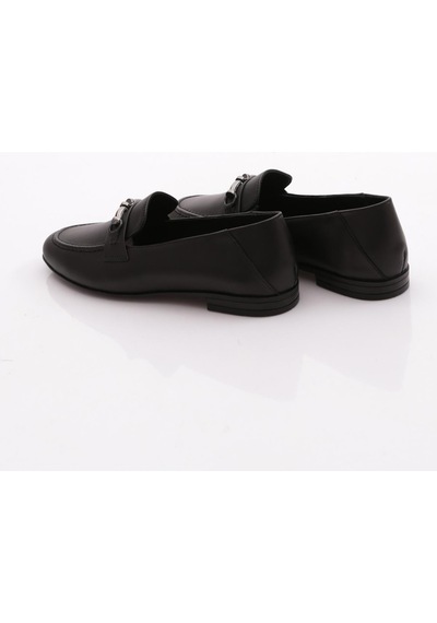 Dgn 506 Kadin Loafer Ayakkabi Siyah Napa