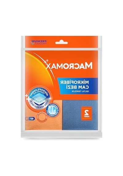 Mikrofiber Cam Bezi Seti, 2 Adet, Leke Tutmayan Ve Yüksek Emicilik Özelliği İle Açık Indigo