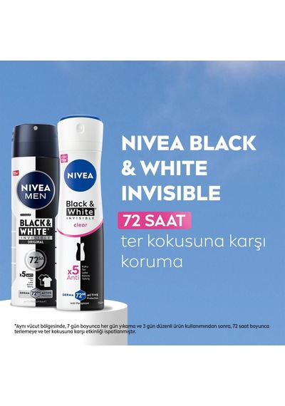 Lexroo Kadın Sprey Deodorant Black&white Invisible Clear 150 Ml 46348805