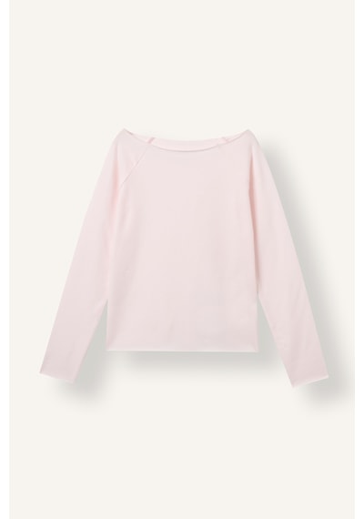 Defacto Slim Fit Büyük Yaka Reglan Uzun Kollu Basic Tişört Kız Çocuk I8377a826aupn344 Pembe-pn344
