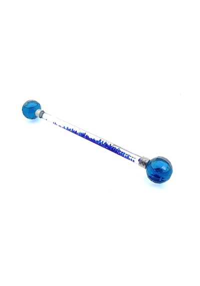 Parıltılı Mavi Simli Baton