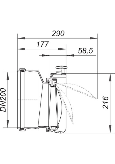 Dallmer Dn200'lük Atık Pis Su Rögar Klapesi -
