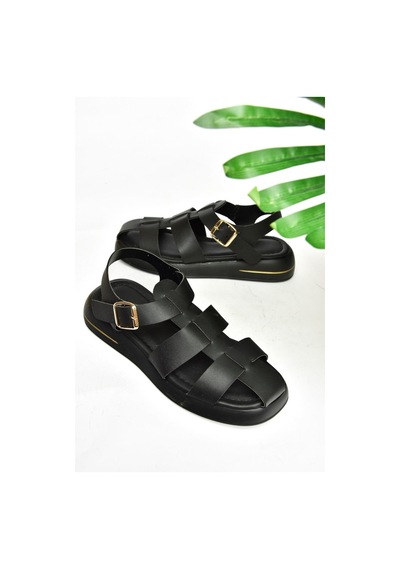 Fox Shoes S518106009 Siyah Kadın Sandalet Siyah