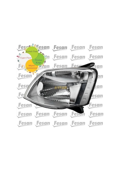 Peugeot Partner Citroen Berlingo Motorlu Sol Ön Far 2003-2008 El