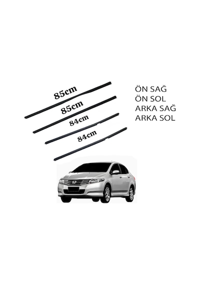 Ns Honda City Çıta Cam Sıyırıcı Fitil Seti Takım 2009-2012