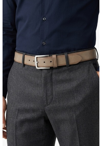 Onz Hakiki Deri Erkek Spor Kemer - Kot Ve Jeans Pantolon Uyumlu 4.5 Cm Açık Bej