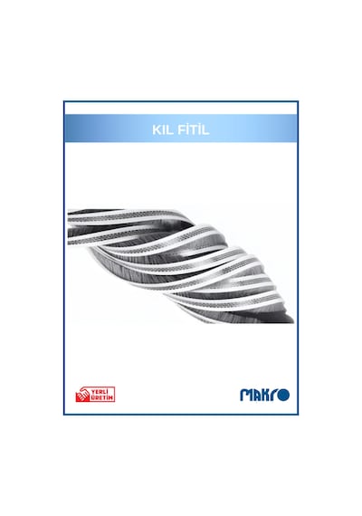 Alüminyum Pvc Kapı Pencere Cam Balkon Kıl Fitili En 6,7mm - Kıl Uzunluğu: 12mm - Rulo - 175 Metre Diğer
