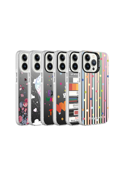 Zore İphone 13 Pro Uyumlu Desenli Nvth Silver Sert Kılıf-noktalar