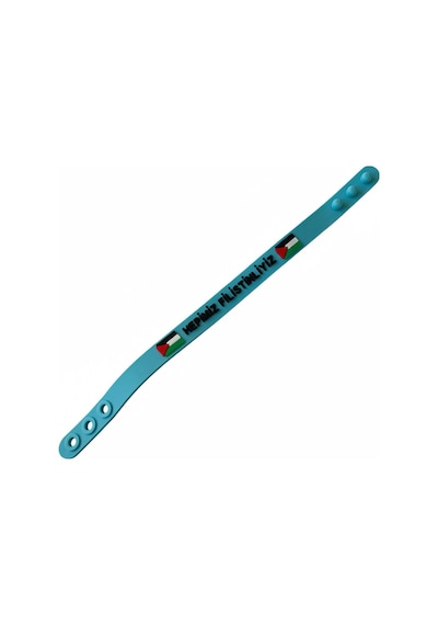 Filistinli "hepimiz Filistinliyiz" Mavi Kokolu Lastik Ayarlanılabilir El Bileklik A300074 Mavi