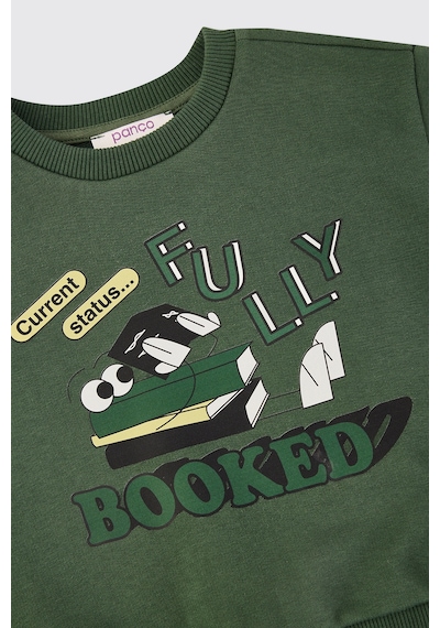 Panço Erkek Bebek Bisiklet Yaka Yeşil Sweatshirt 2621BB08009