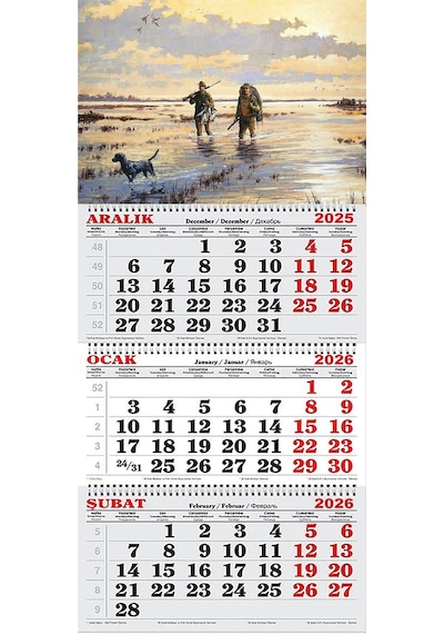 2026 Yılı Gemici Takvimi-kuş Avcıları