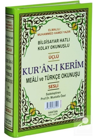 Kur'An-I Kerim Ve Türkçe Okunuşlu Üçlü Meal (Cami Boy) Kod: H-... N11.1506