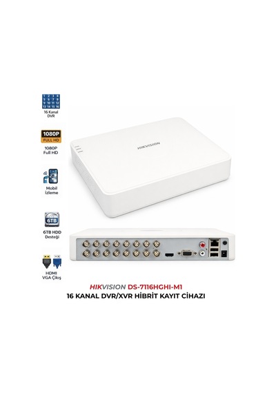 Ds-7116hghı-m1 16 Kanal Dvr İnsan Araç Sınıflandırma Destekli