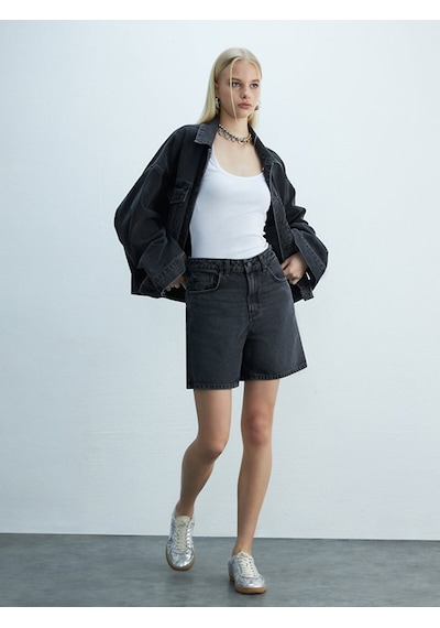 Ltb Celıa L Oversızed Jean Ceket 010096124316047 55799 Koyu Gri
