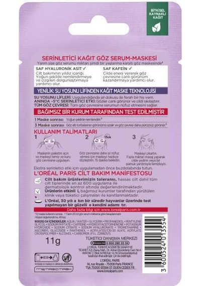 L'Oreal Paris Revitalift Filler Serinletici Göz Serum Maskesi 11 G