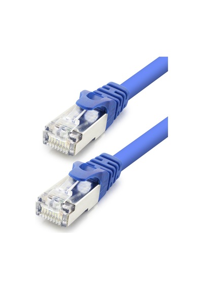 Cat7 Ethernet Patch Kablosu 10 Gbps 600 Mhz 30 Cm - Mavi Hdx5097