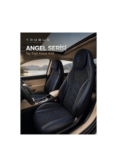 Geely Emgrand 2010-2012 Uyumlu Angel Serisi Siyah Mavi Oto Koltuk Kılıfı