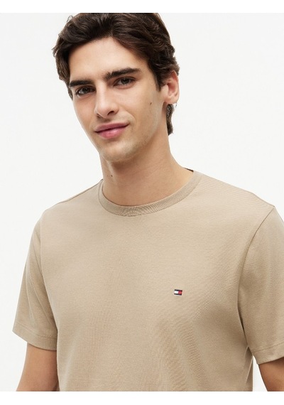 Tommy Hilfiger Ess Seasonal Reg Fıt Solıd Tee Erkek Bej T-shirt - Mw0mw39995