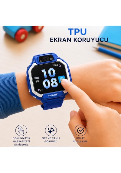 Huawei Watch Kids X1 İle Uyumlu Ekran Koruyucu Tpu, Tam Kaplayan Akıllı Saat Koruması 2 Adet