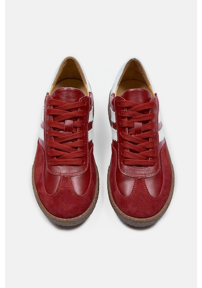 Sasha Kırmızı Hakiki Deri Kadın Sneaker Kırmızı