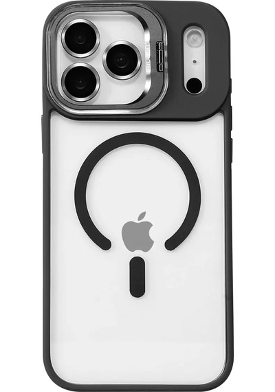 Joko Apple İphone 17 Pro Max Remim Lensli Magsafe Standlı Kapak - Siyah Beyaz