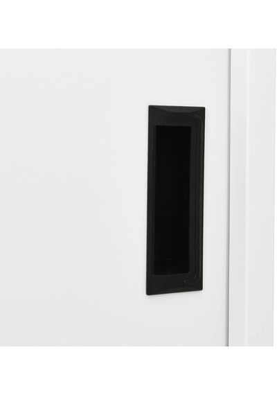 Tr Beyaz Çelik Ofis Dolabı, Sürgülü Kapılı 90 X 40 X 180 Cm, Kilitli Dosya Dolabı, 3 Ayarlanabilir Raf, Belgeler Genel