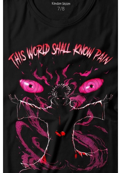 Kendim Seçtim Anıme Pain Retro Harajuku Japanese Japonca Urban Baskılı Tişört Çocuk T-shirt 001
