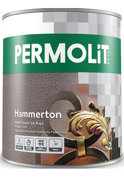 Permolit Hammerton Dekoratif Metal Boyası Kızıl Kahve 0.65 Lt.
