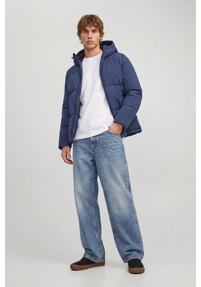 Jack & Jones Erkek Jjgalaxy Kapüşonlu Şişme Mont 12303930 Lacivert