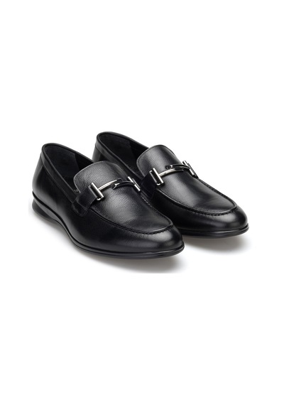 Oly Hakıkı Derı Erkek Loafer Siyah