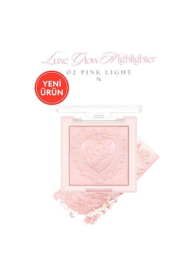 Dasique İnci Taneleriyle Yoğun Işıltı Sunan Özel Tasarımlı Aydınlatıcı Luxe Glow Highlighter 02 Pink Light