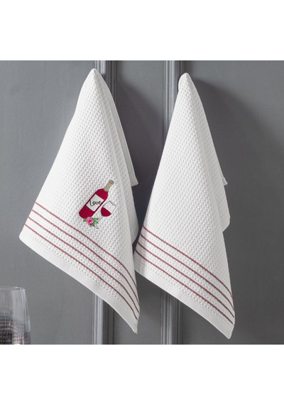 Schafer Home Wine 2 Li Kurulama Bezi 40x60 Cm-beyaz
