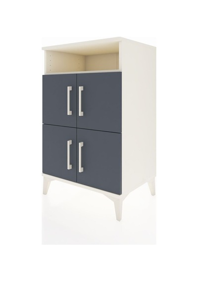 Hyperion Komodin 2 Raflı 4 Kapaklı 60x44x96 Aytaşı-antrasit Aytaşı