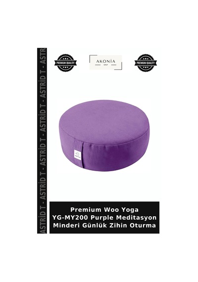 Premium Woo Yoga Yg-my200 Purple Meditasyon Minderi Günlük Zihin Oturma Mor