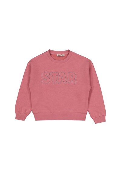 Civil Girls STAR Baskılı 6-9 Yaş Sweatshirt Pembe
