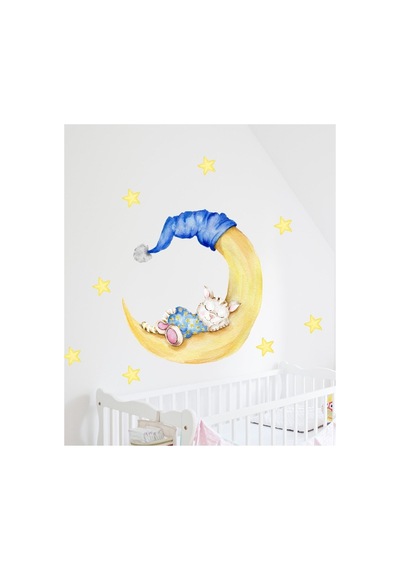 Uykucu Kedi Duvar Sticker Seti