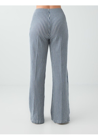 Jimmy Key Jimmy Key Lacivert Beli Lastikli Çizgili Örme Pantolon 6sw187484494