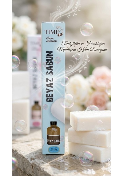 Tıme24 Beyaz Sabun Oda Kokusu 50 Ml Çubuklu Ortam Kokusu Kalıcı Ferah Ev & Ofis Kokusu Reed Diffuser Diğer