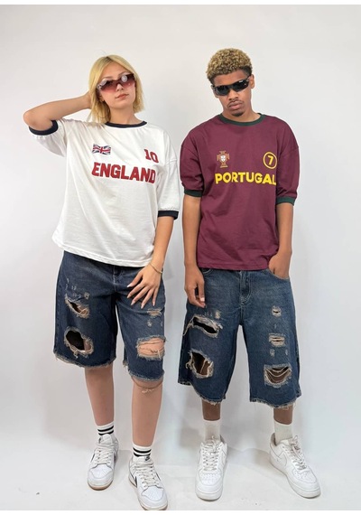 Zaee Football Culture Oversize Tişört Bordo