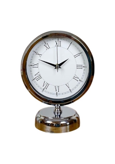 Sılver Classic Aura 25 X 20 Cm Metal Krom Masa Saati Renkli