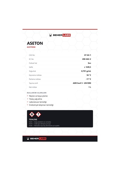 Beherlabs Aseton 1 L