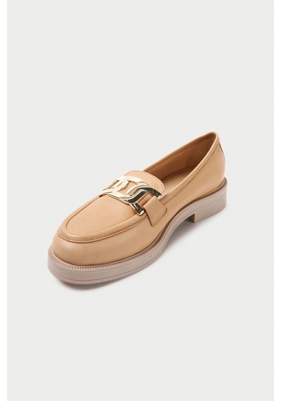 Mubiano Hakiki Deri Collection Kadın Babet Nude -mcsdd033-n Nude