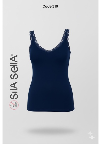 Belpa Sıla Sella Dantelli Atlet Bordo
