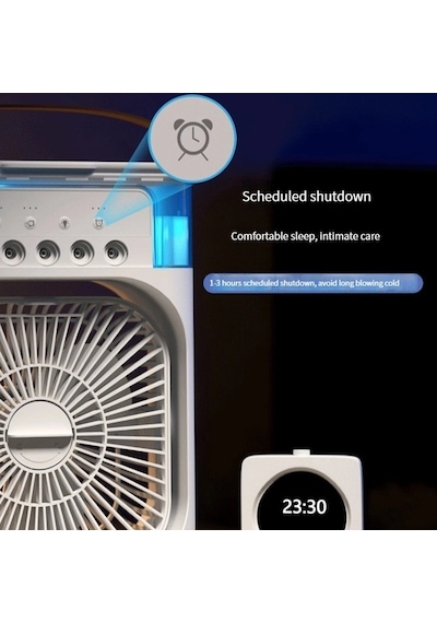 Cbtx Led Gece Lambası İle Beş Delikli Sprey Küçük Fan Nemlendirici Klima