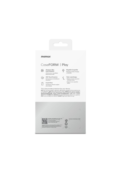Momax Play CaseForm Apple Uyumlu iPhone 16 Pro Max Magsafe Kılıf Transparan