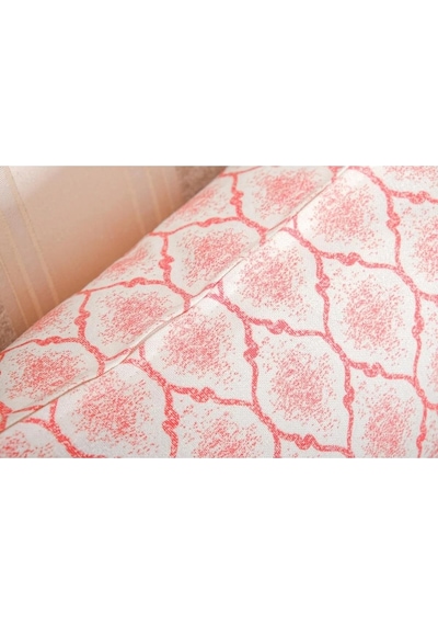 Melisa Damask Baskılı Duck Kumaş Kırmızı Kırlent 45 45 Cm - 808 45 x 45