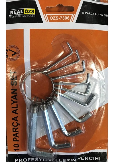 Real Özs Realözs 10 Parça Alyan Set 1,5mm-10mm