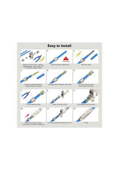 Vcelınk Aletsiz Rj45 Konektör, Cat7 Rj45 Bağlayıcı, Cat7/cat6a/cat6 Ethernet Kabloları İçin Korumalı, Gümüş Renkli Ağ Adaptörü