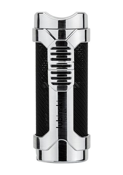Lubinski Cigar Sehpa Kapaklı Delicili Tek Torch Puro Çakmağı Silver Lb-209