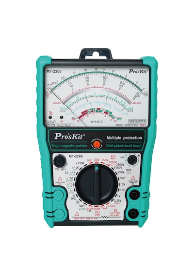 Ten, Proskit Mt-2208 Korumalı Analog Multimetre Profesyonel İbreli Ölçü Aleti